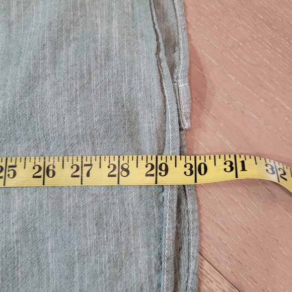 EUC Woolrich Shirt Men's sz Large Green Atlas Chambray Short Sleeve Button Up - Picture 7 of 7